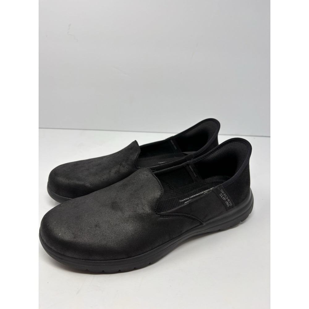 Skechers Shoes Women's Size 9 On The Flex Slip On Black Comfort Low Top 136544‎